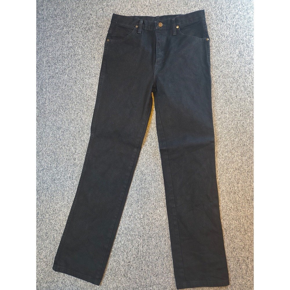 Wrangler Cowboy Cut Mens 31x32 Black Original Fit Jeans 13MWZBK Straight Leg